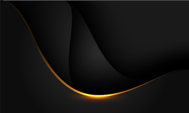 Abstracte gouden zwarte schaduwcurve overlap op grijze metalen ontwerp moderne futuristische achtergrond vector