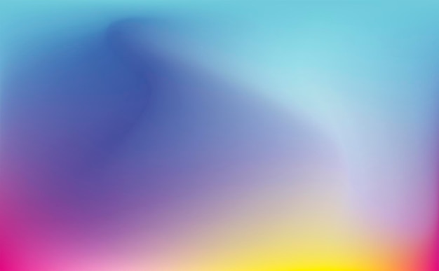 Abstracte gradiëntachtergrond met een combinatie van blauwe, gele, roze, paarse en rode kleuren in de vorm van een golfpatroon. Noorderlicht. ruimte kopiëren. vector illustratie