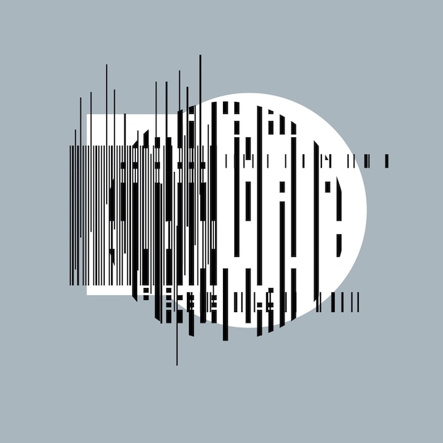 Abstracte grafische kunst, geometrische vectorillustratie.