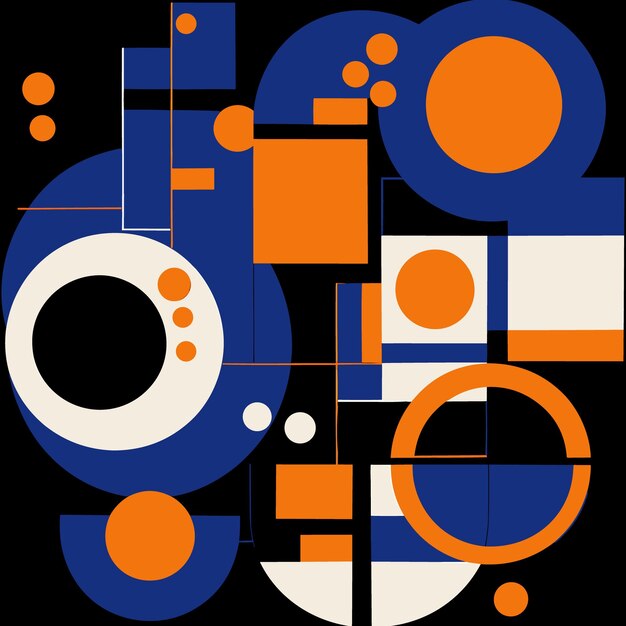abstracte grafische kunst per persoon en haar team