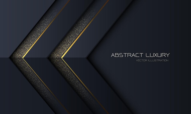Vector abstracte grijze gouden pijl richting geometrisch ontwerp modern futuristisch achtergrondvector