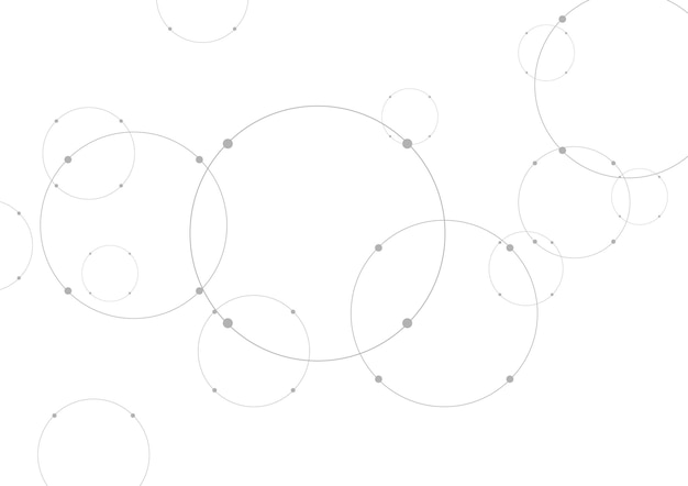 Abstracte grijze technische achtergrond met cirkels