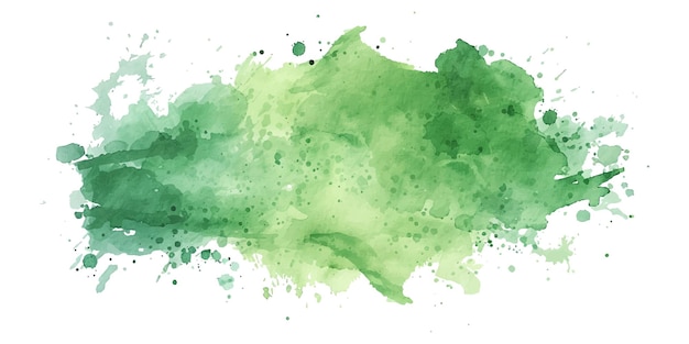 Abstracte groene aquarel vector illustratie geïsoleerd op witte achtergrond