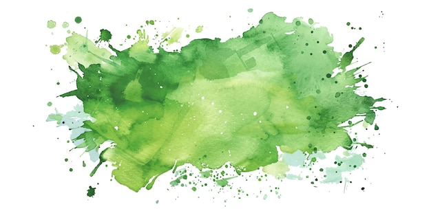 Abstracte groene aquarel vector illustratie geïsoleerd op witte achtergrond