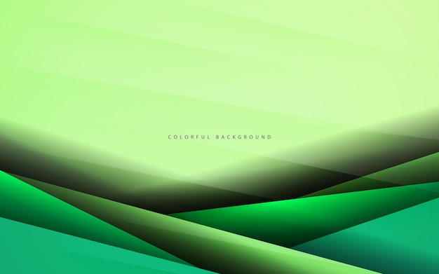 Vector abstracte groene contrast overlappende laagvorm achtergrond