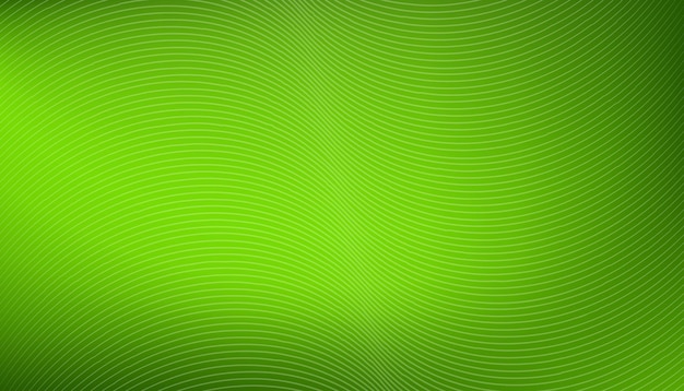 Abstracte groene gradiënt kleur achtergrond met golvende lijnen Groene vector wazige achtergrond