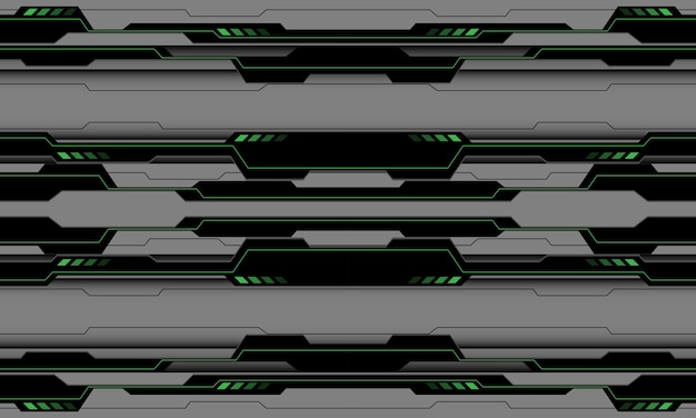 Abstracte groene zwarte circuit cyber grijze naadloze ontwerp moderne toekomstige technologie achtergrond vector