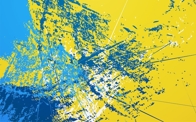 Abstracte grunge textuur blauwe en gele achtergrond