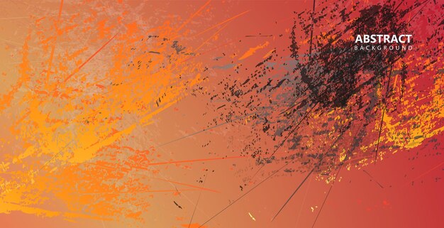 Vector abstracte grunge textuur zwart oranje kleur achtergrond vector