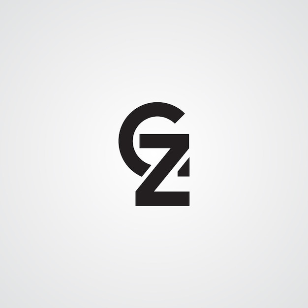 Abstracte GZ ZG GZ vector logo monogram pictogrammalplaatje