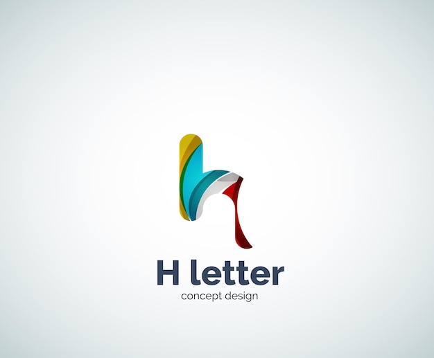 Abstracte H geometrische letter logo sjabloon