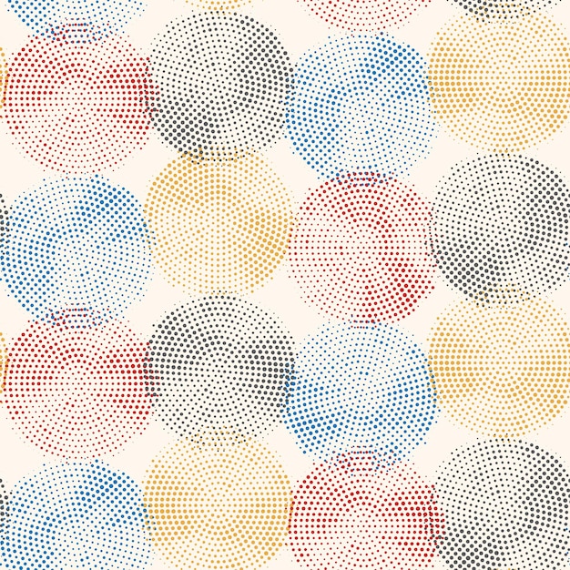 Abstracte halftone cirkels naadloze patroon