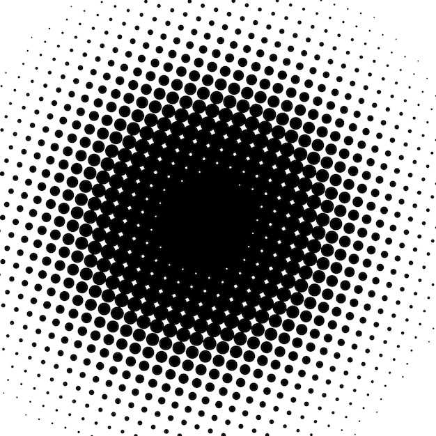 Abstracte halftone ronde ontwerpsjabloon