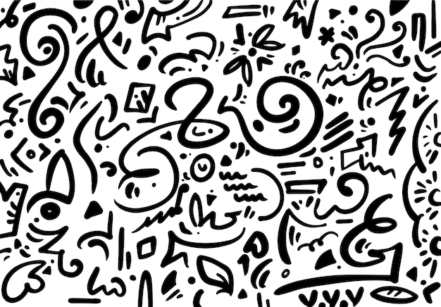 abstracte hand getrokken doodles achtergrond