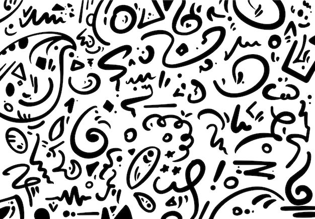 abstracte hand getrokken doodles achtergrond