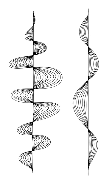 Abstracte hand tekenen elementen uit golf. vector illustratie.