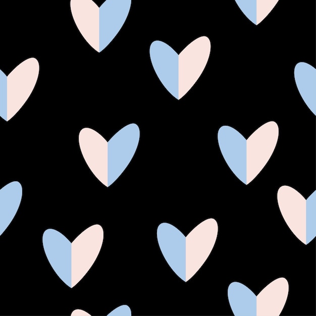 Abstracte handgemaakte hart naadloze patroon achtergrond. Kinderachtig handgemaakt behang voor ontwerp trouwkaart, Valentijnsdag uitnodiging, liefdesalbum, vakantie inpakpapier, tas print, t-shirt etc.