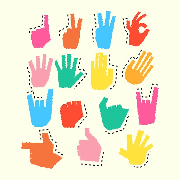 Abstracte handvorm Cartoon Icon Illustratie