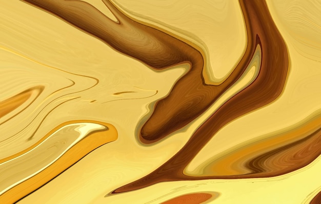 Abstracte heldere glanzende vloeibare textuurachtergrond met gouden kleur