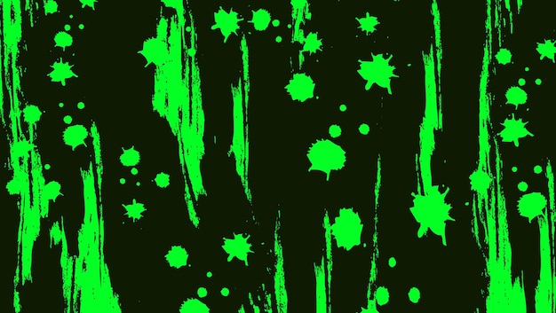 Abstracte Heldere Groene Inkt Grunge Textuur Op Zwarte Achtergrond