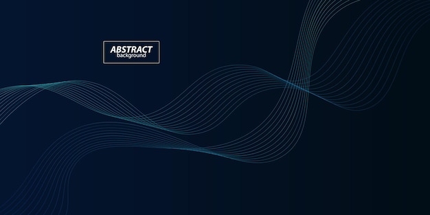 abstracte heldere lijnen donkere blauwe achtergrond gloeiende neon lijnen magische energie ruimte licht concept