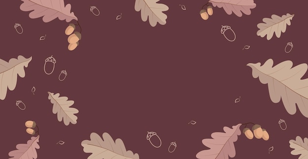Abstracte herfst web achtergrond sjabloon met veel verschillende bladeren