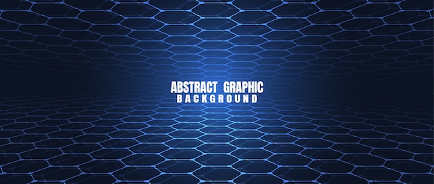 Abstracte het patroonachtergrond van technologie blauwe zeshoeken