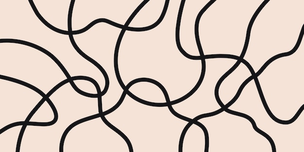 Abstracte horizontale achtergrond met lineaire golven Trendy vector illustratie in stijl retro 60s 70s
