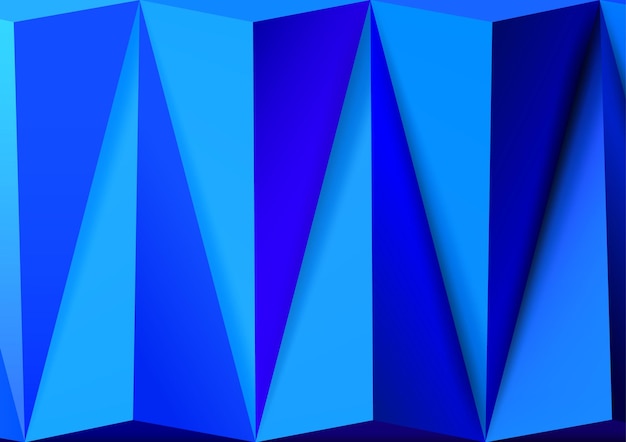 Abstracte horizontale achtergrond met overlappende blauwe piramides