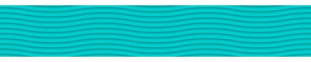 Abstracte horizontale banner van golvende lijnen met schaduwen in lichtblauwe kleuren