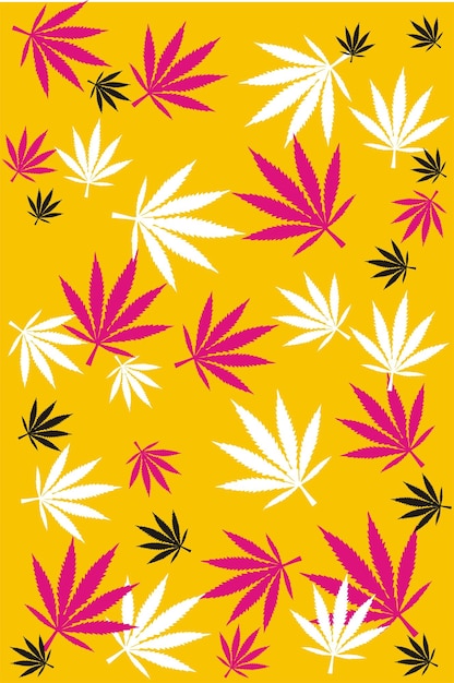 Abstracte illustratie grafische marihuana cannabis blad stapel textuur achtergrond