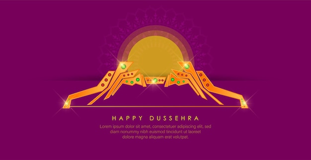 abstracte illustratie van dussehra. vector