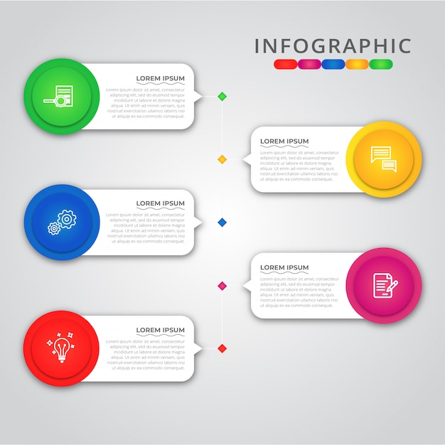 Abstracte Infographic ontwerpsjabloon