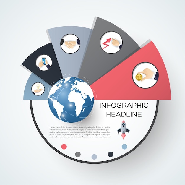 Abstracte infographics nummer opties sjabloon Vectorillustratie Kan worden gebruikt voor de werkstroom lay-out diagram zakelijke stap opties banner webdesign