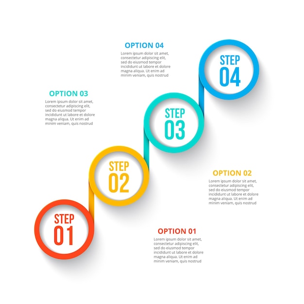 Abstracte infographics nummer opties sjabloon Vectorillustratie