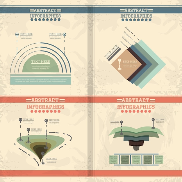 Abstracte infographics schetst vastgestelde pictogrammen