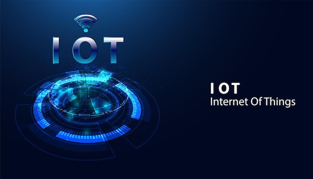 Abstracte IoT Internet of Things-concepten elektronische apparaten Verbinding maken of informatie verzenden