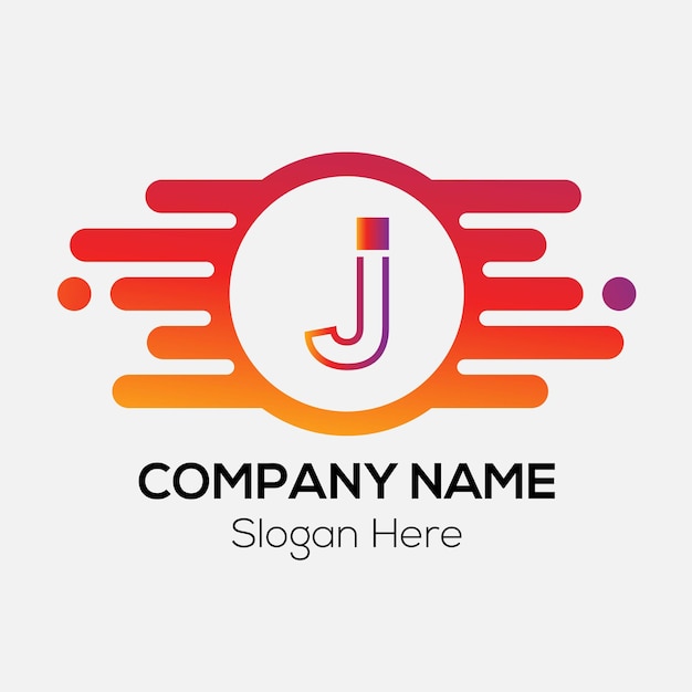 Abstracte J letter moderne initiële lettermerken logo ontwerp