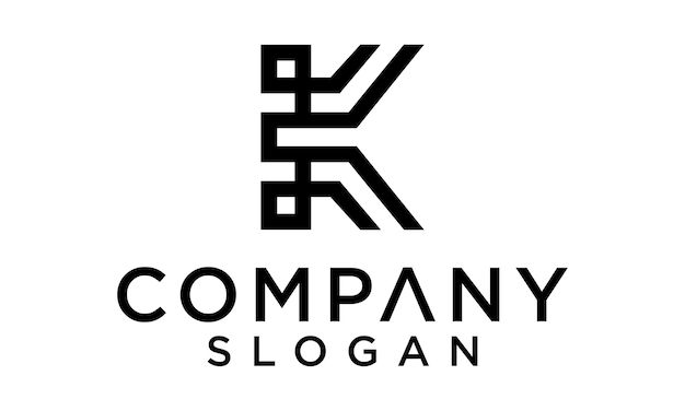 Vector abstracte k monogram logo sjabloon
