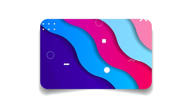 Abstracte kleur bank creditcard sjabloon lay-out vector ontwerpstijl geïsoleerd op een witte achtergrond