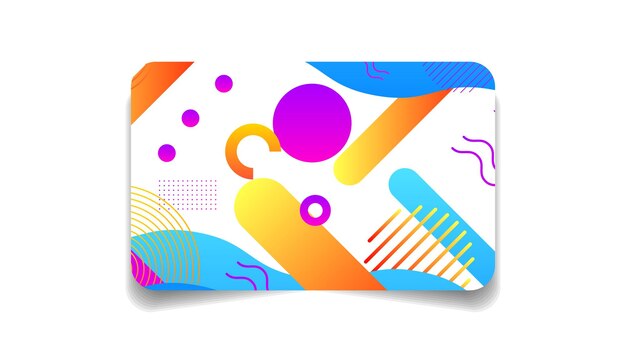 Abstracte kleur bank creditcard sjabloon lay-out vector ontwerpstijl geïsoleerd op een witte achtergrond