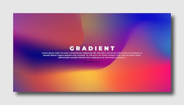 Abstracte kleurgradiënt moderne vervaagde achtergrond en filmkorrel textuur sjabloon met een elegante
