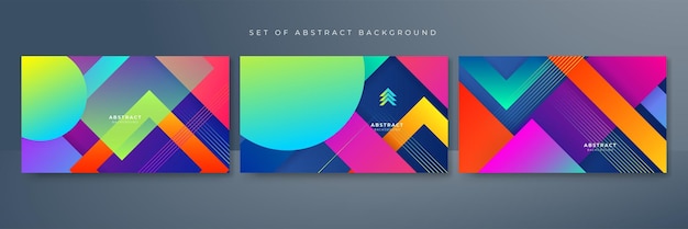 Abstracte kleurrijke banner geometrische vormen geometrische lichte driehoek lijnvorm met futuristische concept presentatie achtergrond