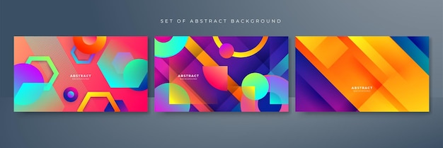 Abstracte kleurrijke banner geometrische vormen geometrische lichte driehoek lijnvorm met futuristische concept presentatie achtergrond