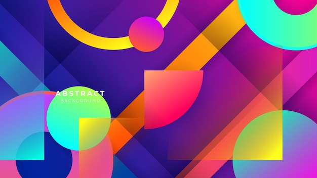 Abstracte kleurrijke banner geometrische vormen vector technische achtergrond voor ontwerp brochure website flyer Geometrische kleurrijke banner geometrische vormen behang voor poster presentatie bestemmingspagina