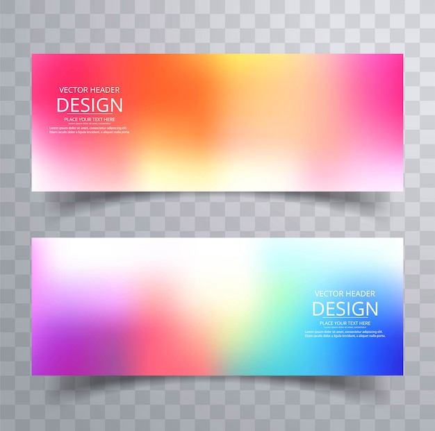 Vector abstracte kleurrijke banners geplaatst vector