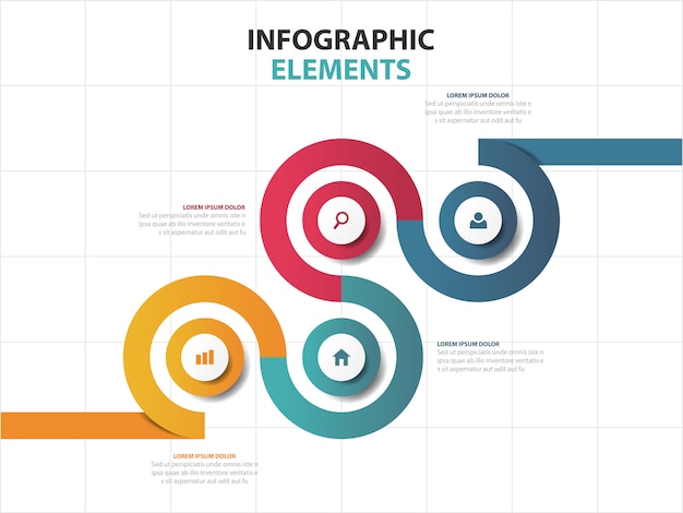 Abstracte kleurrijke bedrijfsinfographicselementen,