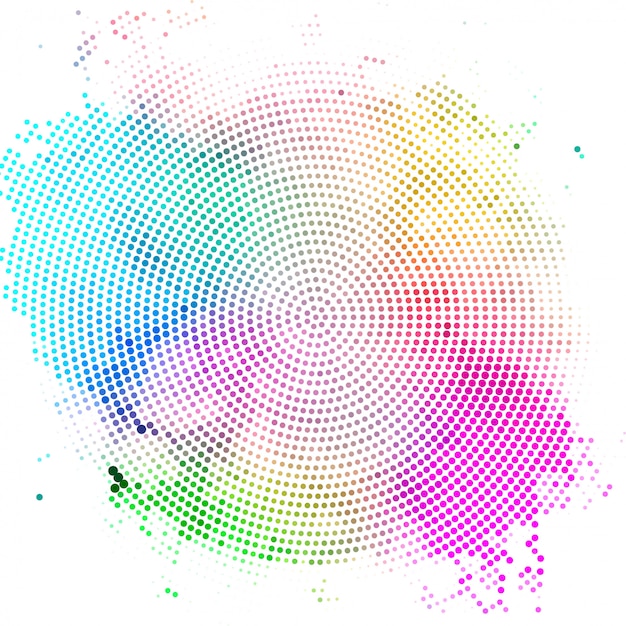 Abstracte kleurrijke cirkel halftone achtergrond