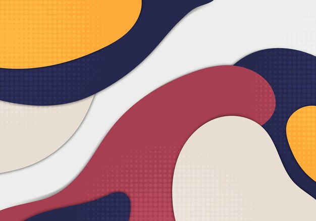Abstracte kleurrijke doodle sjabloon ontwerp artwork moderne stijl Overlappende sjabloon decoratie achtergrond