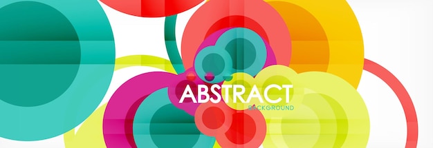 Abstracte kleurrijke geometrische compositie veelkleurige cirkel achtergrond